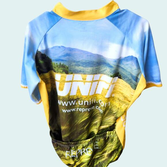 Rare Repreve Unifi  Cycling Jersey Men Large Full Zip Substainable Breathable - Picture 2 of 9